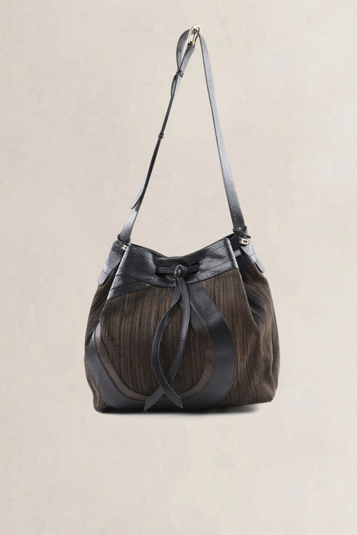 Delvaux Brown Desert Toile De Cuir Crossbody Bag