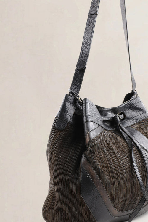 Delvaux Brown Desert Toile De Cuir Crossbody Bag