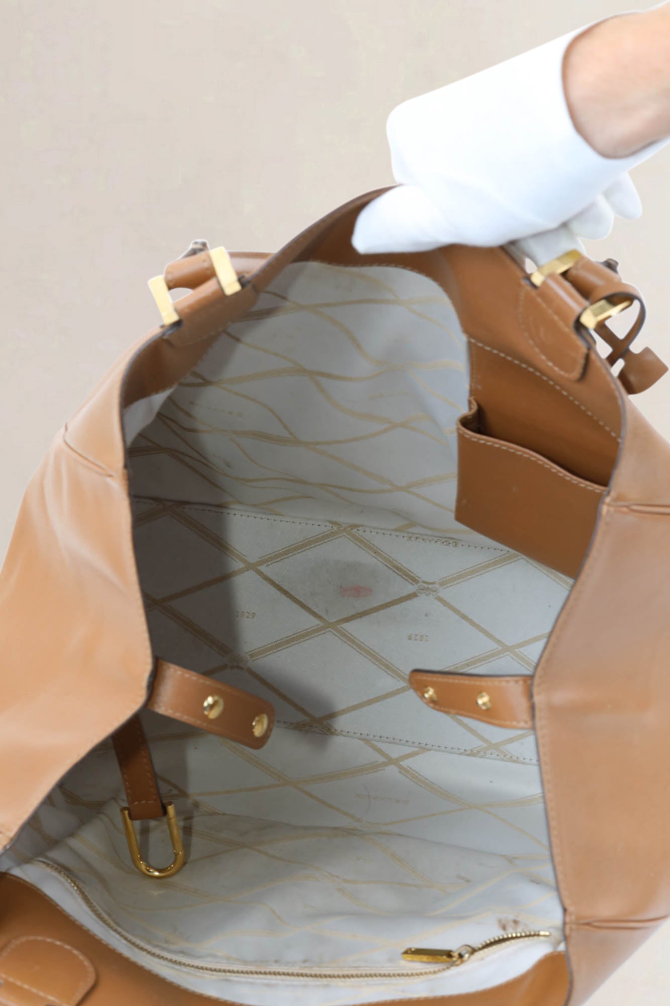 Delvaux Camel Louise Satchel Allure Shoulder Bag