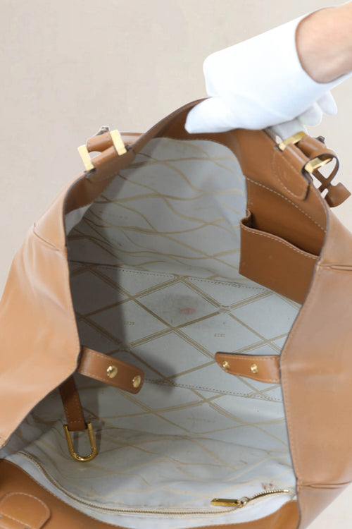 Delvaux Camel Louise Satchel Allure Shoulder Bag