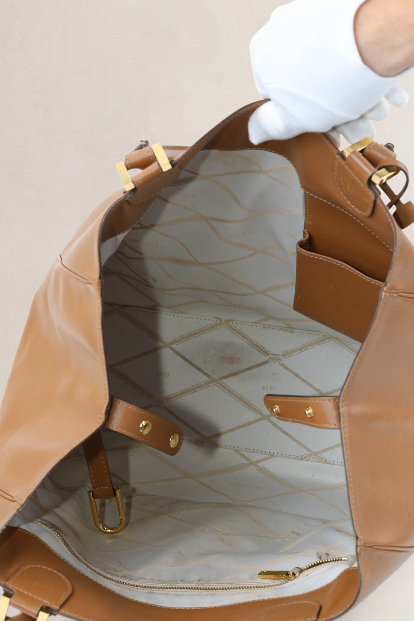 Delvaux Camel Louise Satchel Allure Shoulder Bag