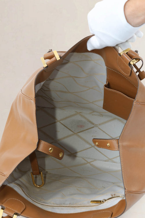 Delvaux Camel Louise Satchel Allure Shoulder Bag