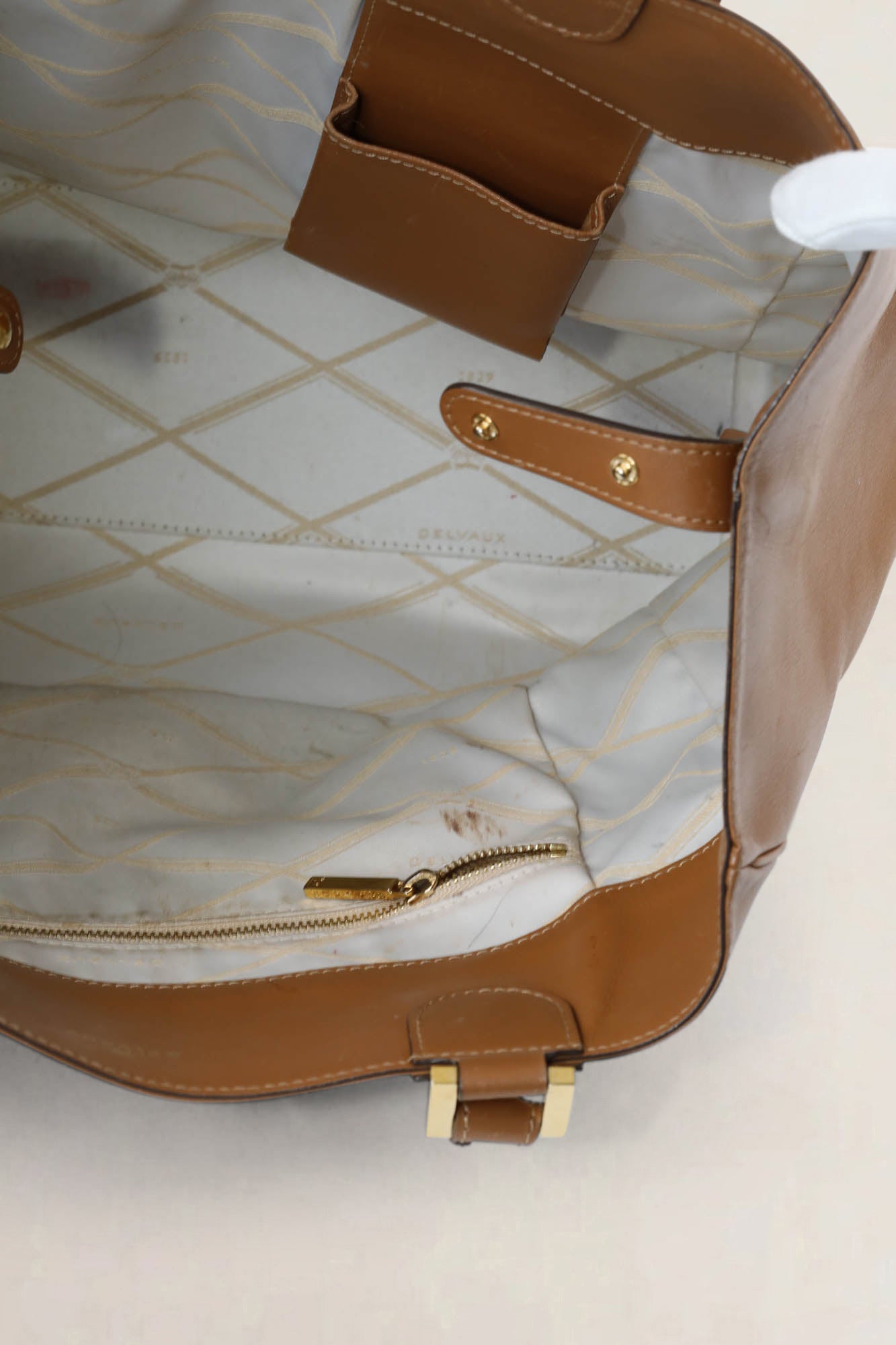 Delvaux Camel Louise Satchel Allure Shoulder Bag