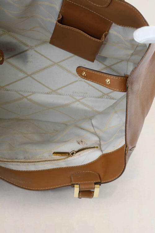 Delvaux Camel Louise Satchel Allure Shoulder Bag