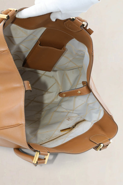 Delvaux Camel Louise Satchel Allure Shoulder Bag