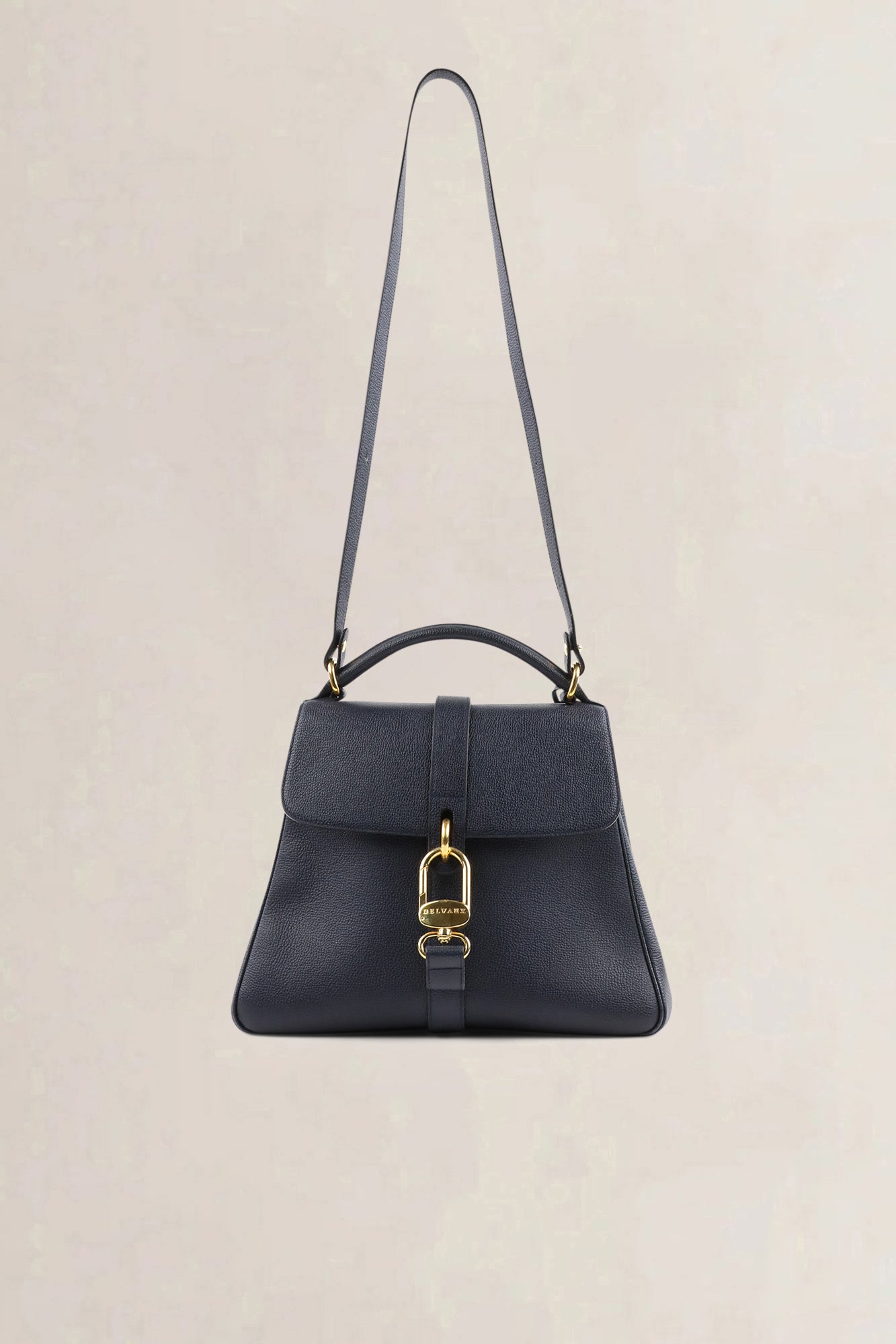 Delvaux Gin Fizz blue leather crossbody — vintage