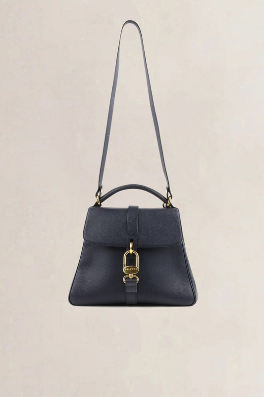 Delvaux Gin Fizz blue leather crossbody — vintage