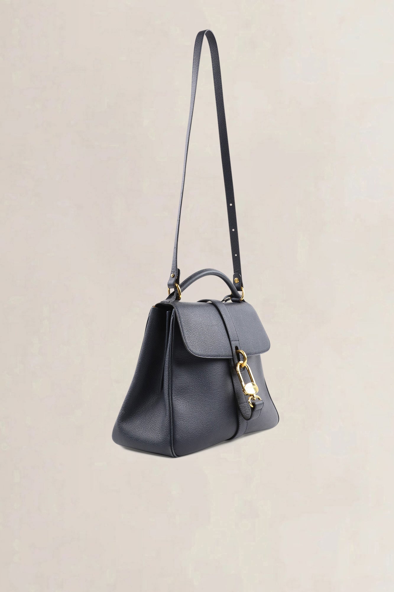 Delvaux Gin Fizz blue leather crossbody — vintage