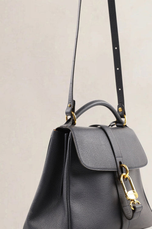 Delvaux Blue Leather Gin Fizz Crossbody Bag