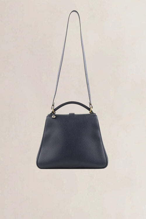 Delvaux Blue Leather Gin Fizz Crossbody Bag