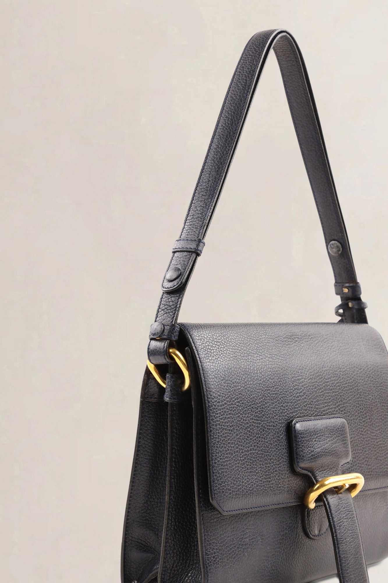 Delvaux Blue Leather Crossbody Bag