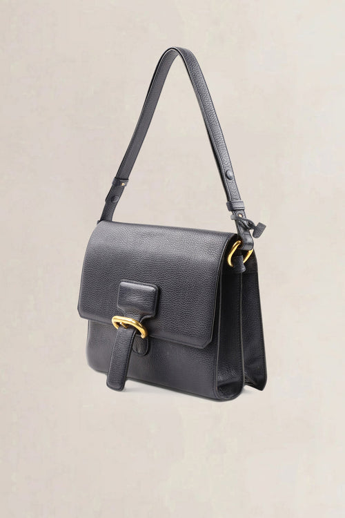Delvaux Blue Leather Crossbody Bag