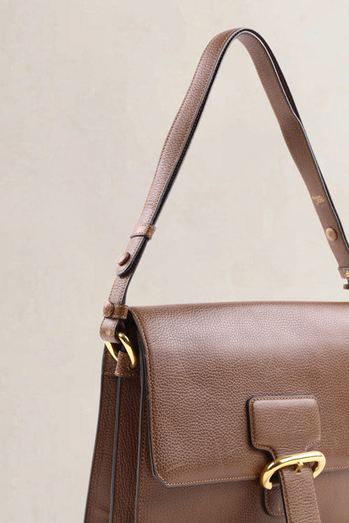 Delvaux Brown Leather Crossbody Bag