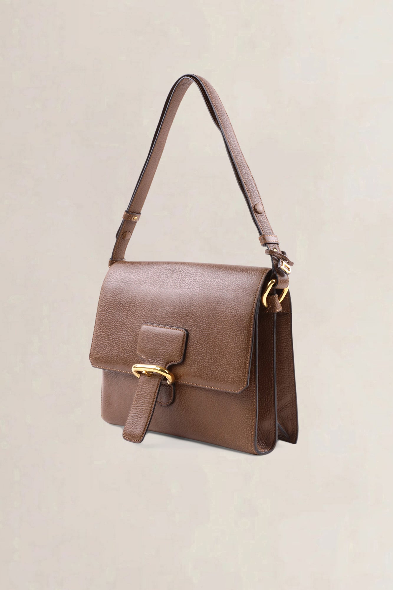 Delvaux Brown Leather Crossbody Bag