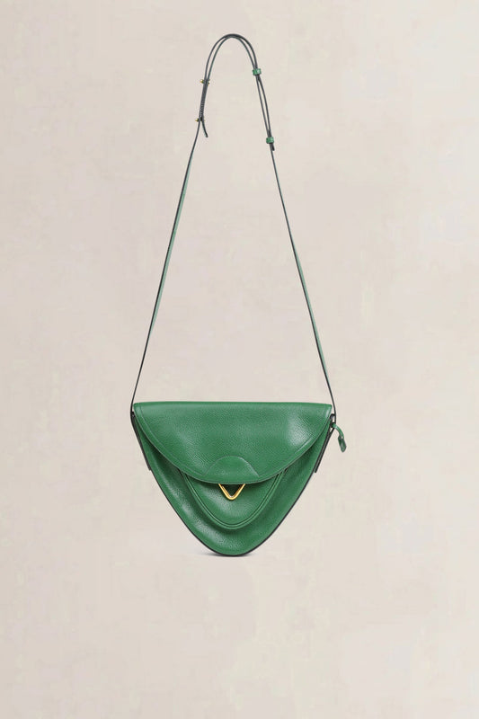 Delvaux Green Triangle Crossbody Bag