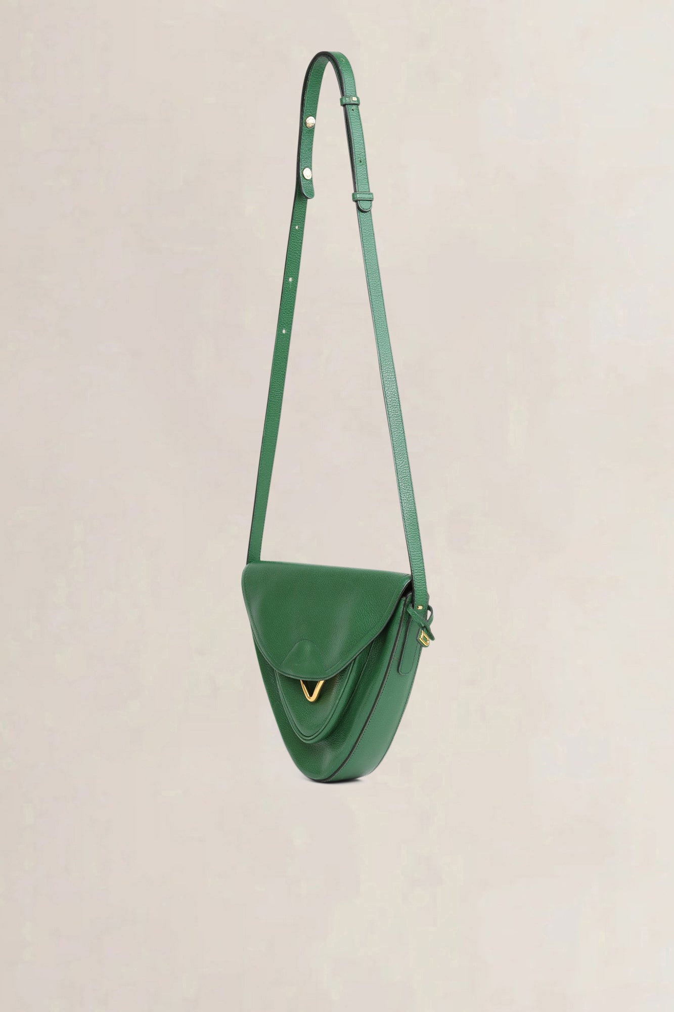 Delvaux Green Triangle Crossbody Bag