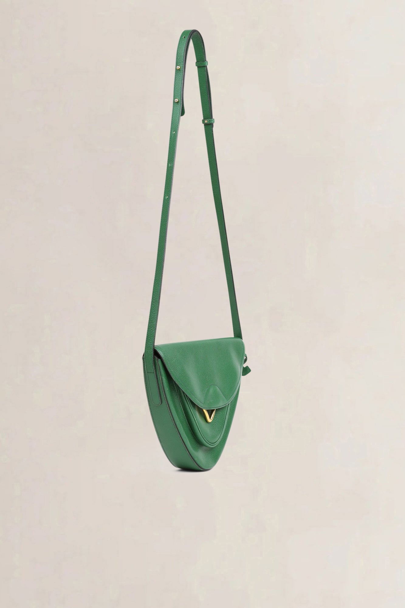 Delvaux Green Triangle Crossbody Bag