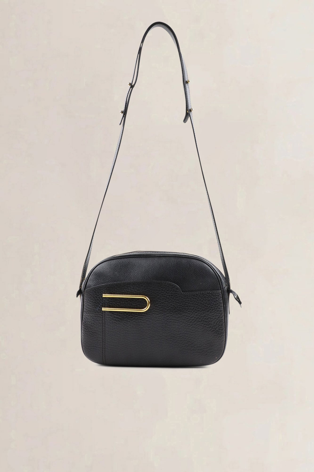 Delvaux black leather crossbody bag — preloved