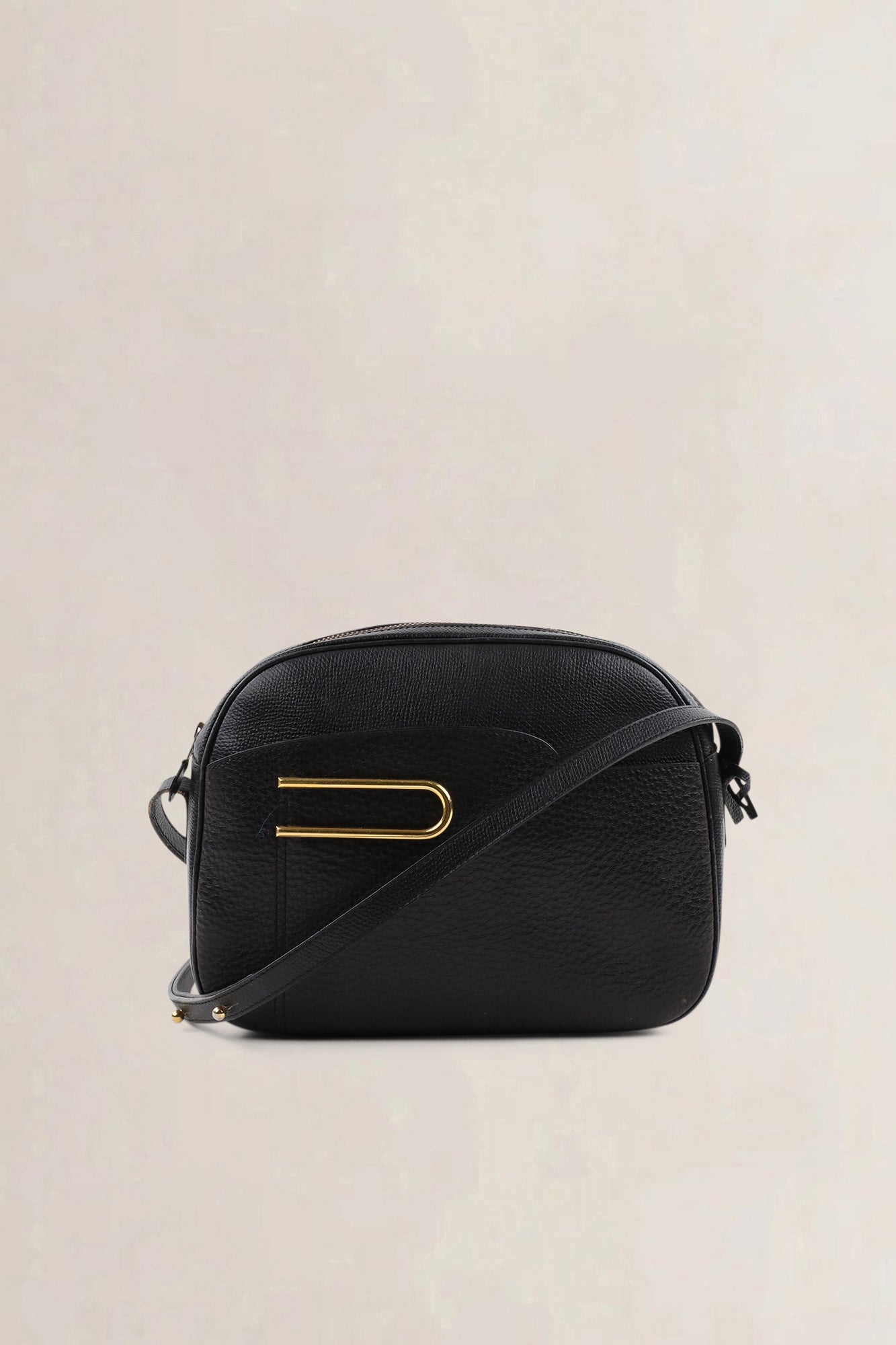 Delvaux black leather crossbody bag — preloved