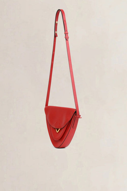 Delvaux Red Triangle Crossbody Bag