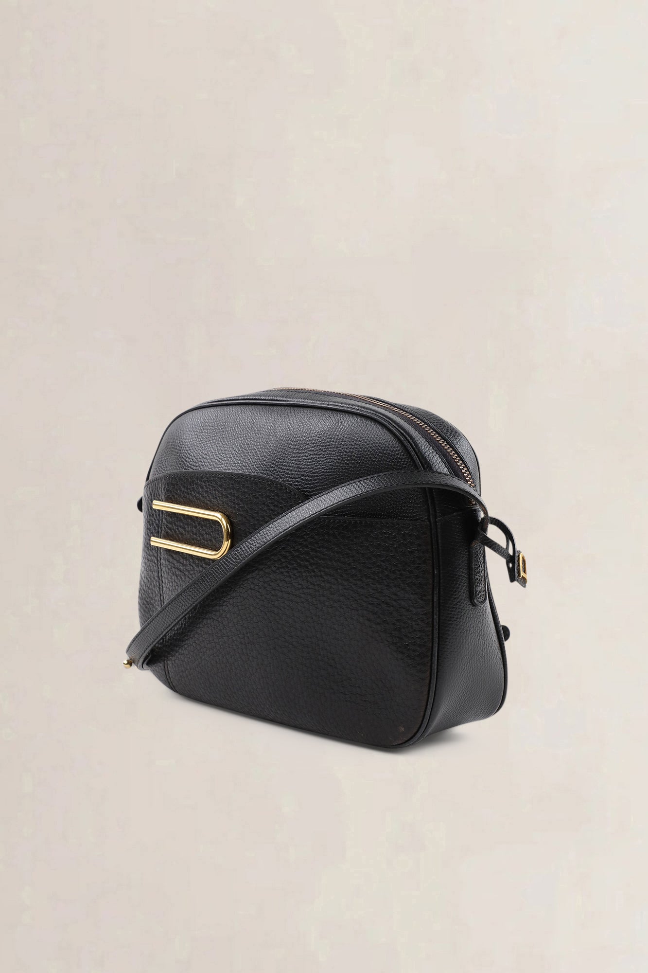 Delvaux black leather crossbody bag — preloved