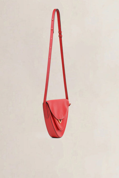 Delvaux Red Triangle Crossbody Bag