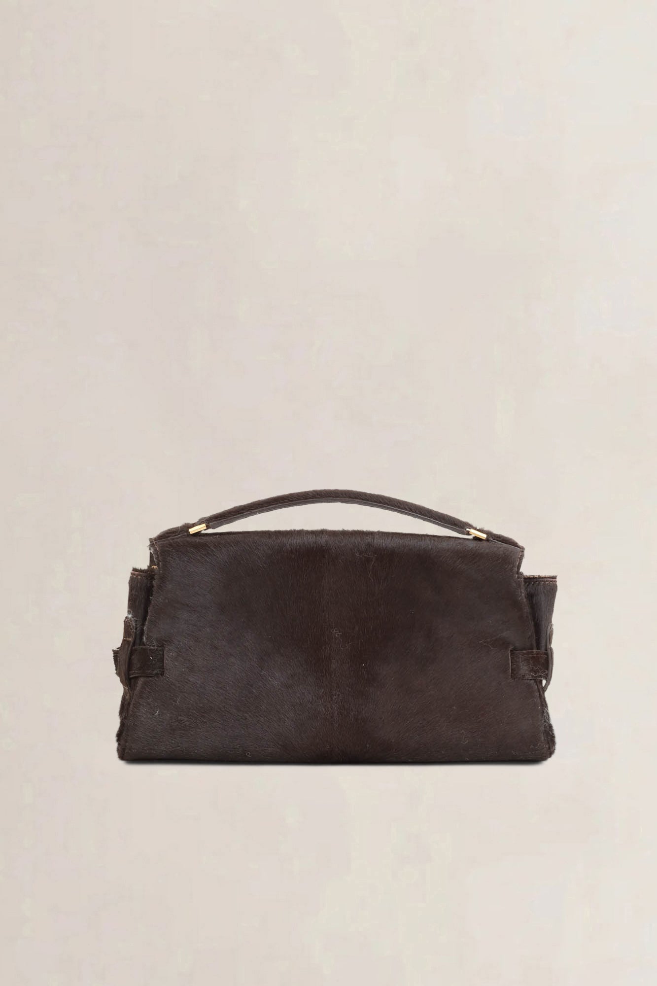 Delvaux Brown Tempête Pony Hair Top Handle Bag