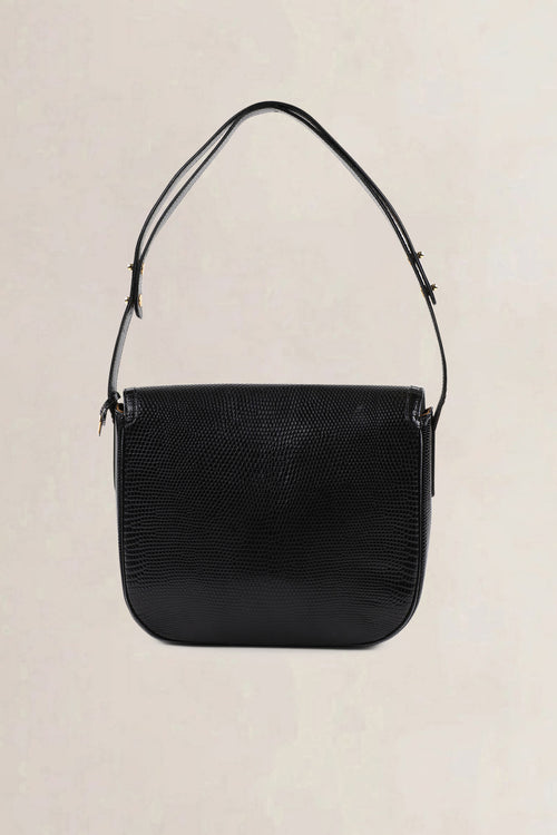 Delvaux Black Lézard Crossbody Bag