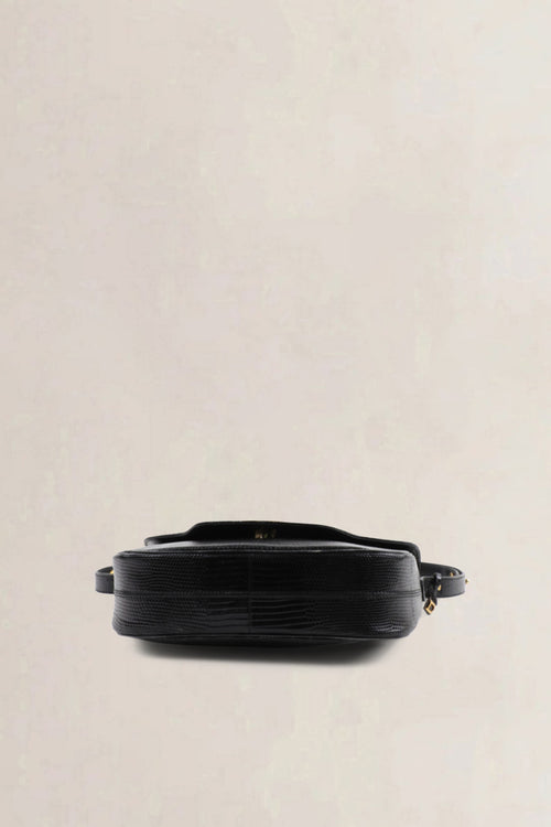 Delvaux Black Lézard Crossbody Bag
