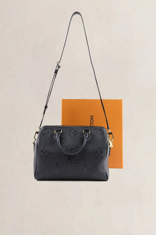 Louis Vuitton Speedy 25 Blue Monogram Empreinte Crossbody Bag