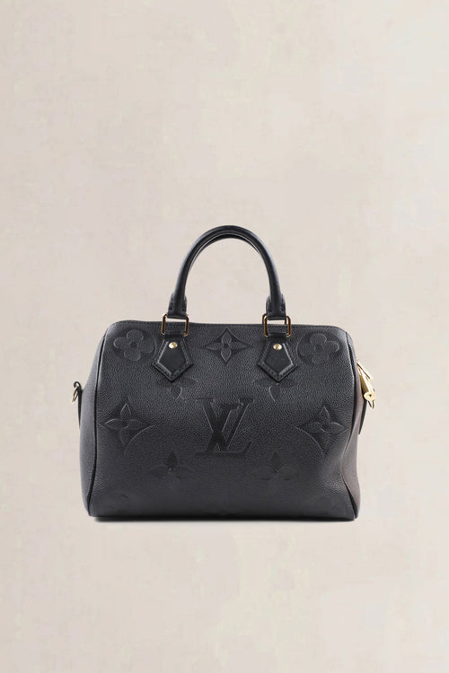 Louis Vuitton Speedy 25 Blue Monogram Empreinte Crossbody Bag