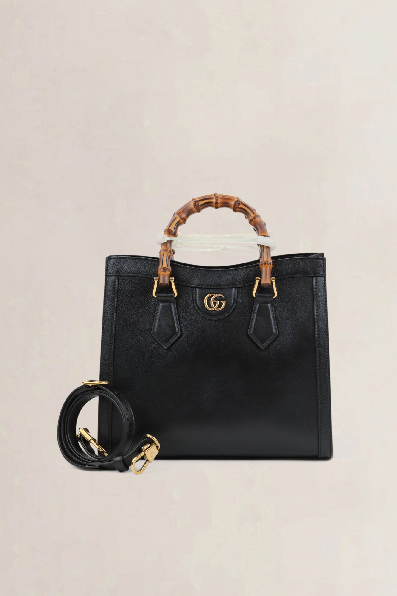 Gucci Black Diana Small Bamboo Top Handle Bag
