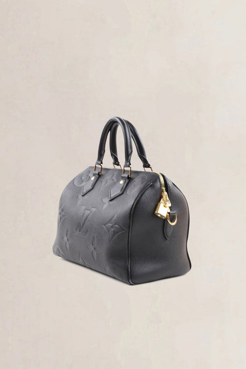 Louis Vuitton Speedy 25 Blue Monogram Empreinte Crossbody Bag