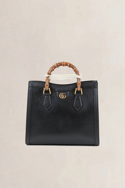 Gucci Black Diana Small Bamboo Top Handle Bag
