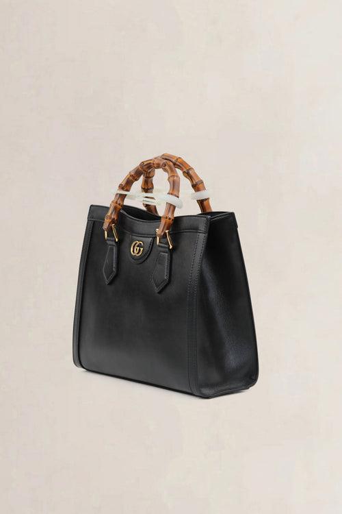Gucci Black Diana Small Bamboo Top Handle Bag