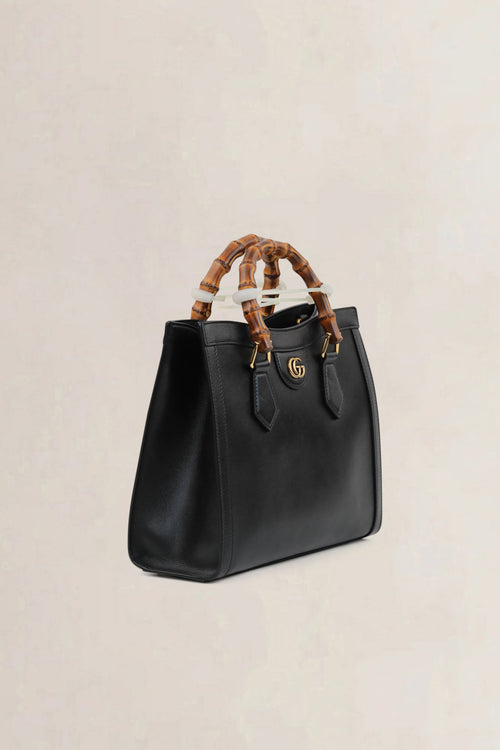 Gucci Black Diana Small Bamboo Top Handle Bag