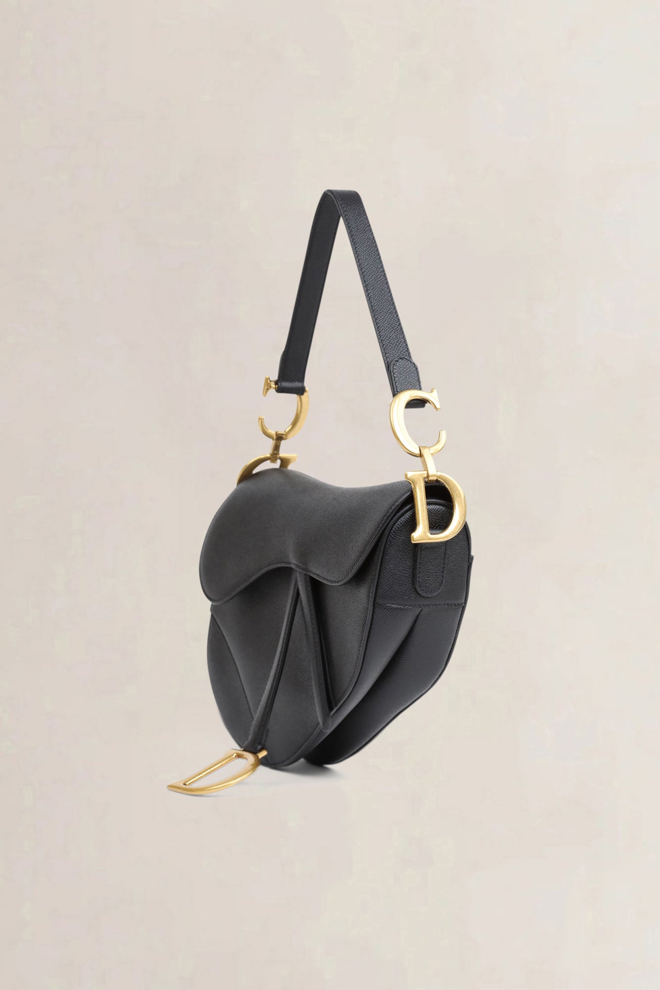 Christian Dior Black Saddle Bag