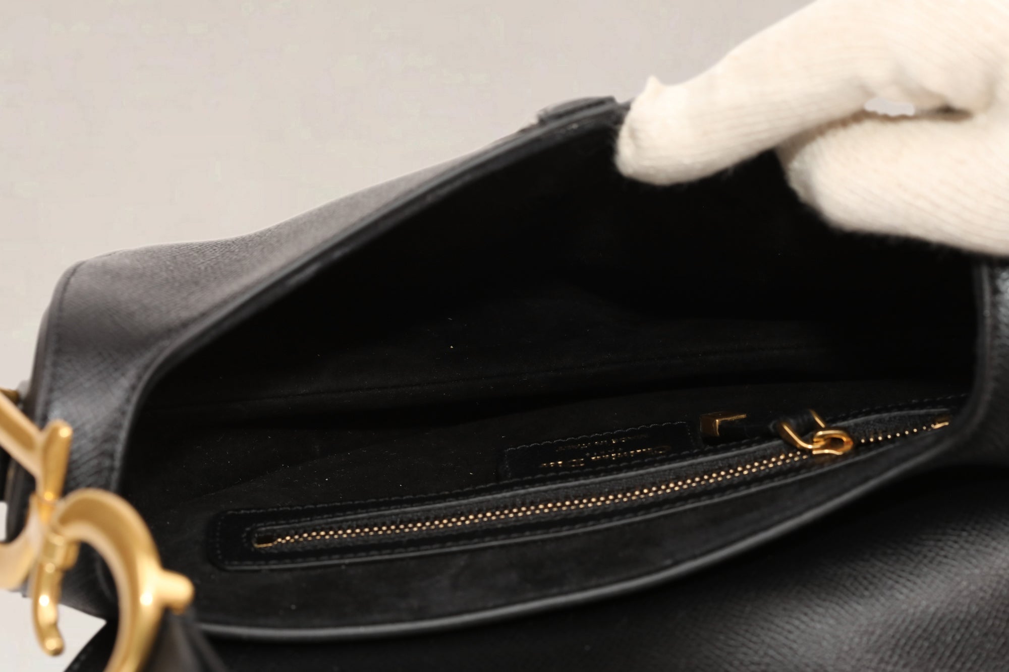 Christian Dior Black Saddle Bag