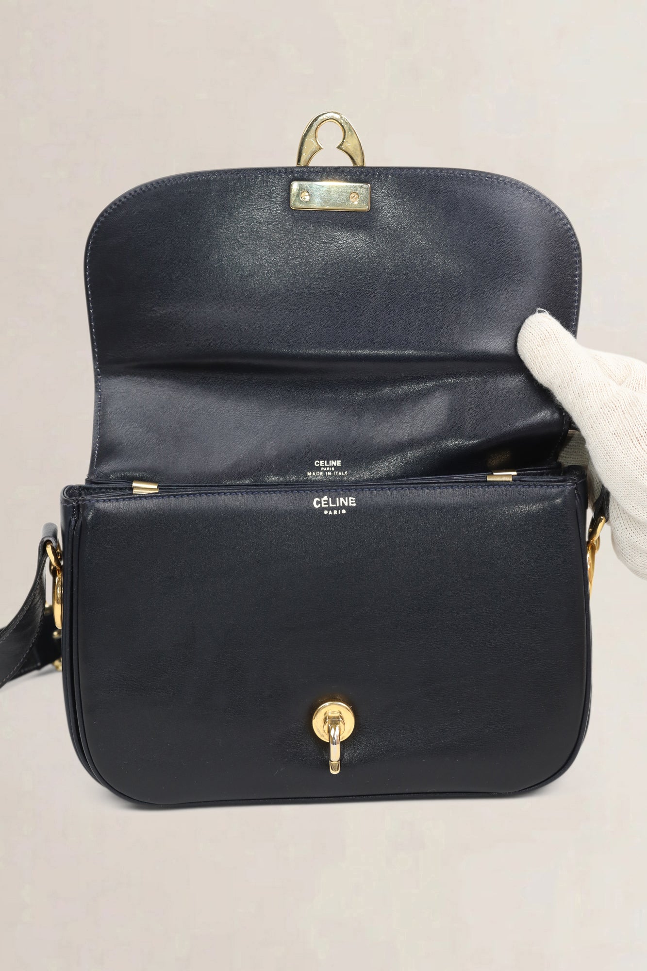 Céline Vintage Blue Crossbody Bag