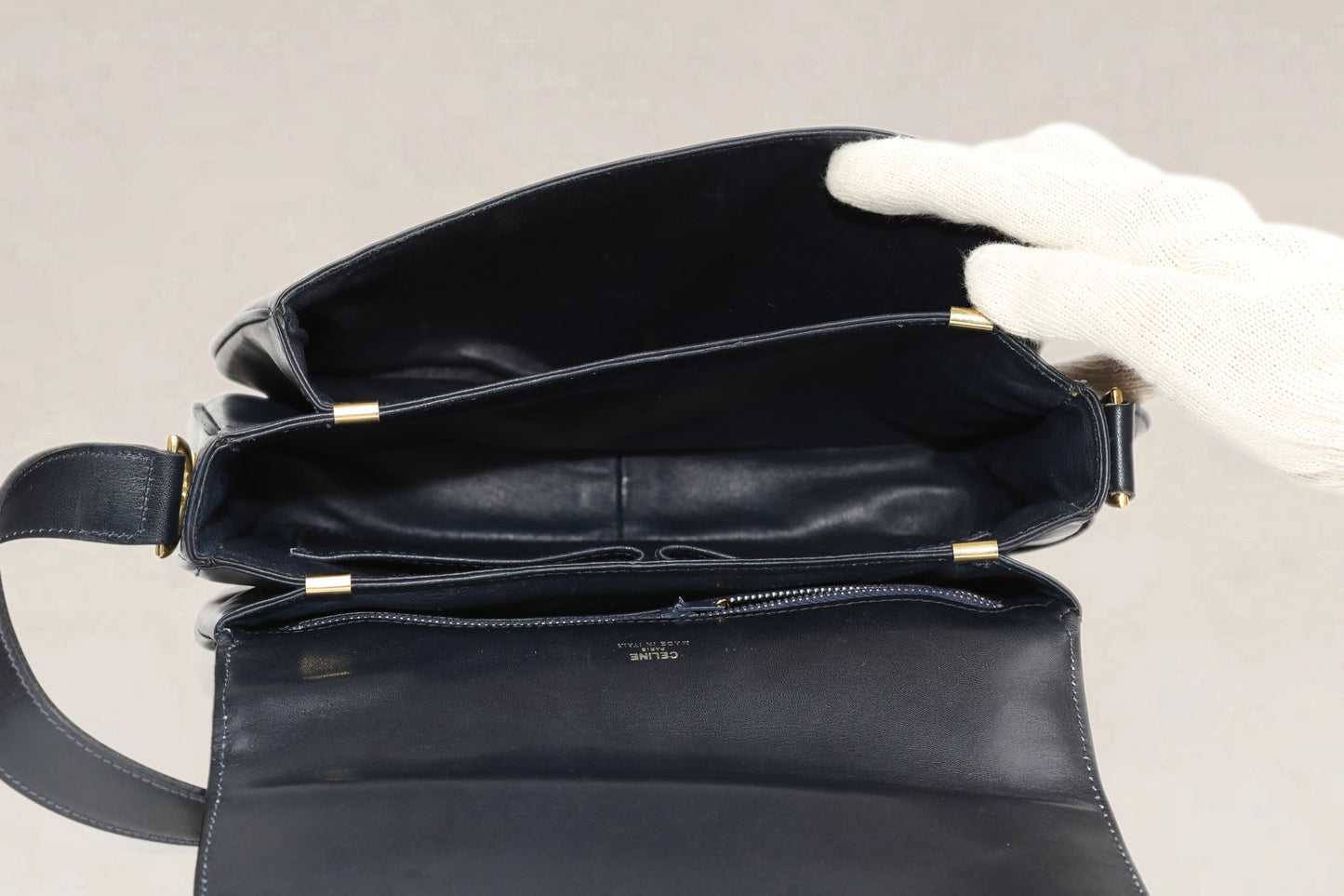 Céline Vintage Blue Crossbody Bag