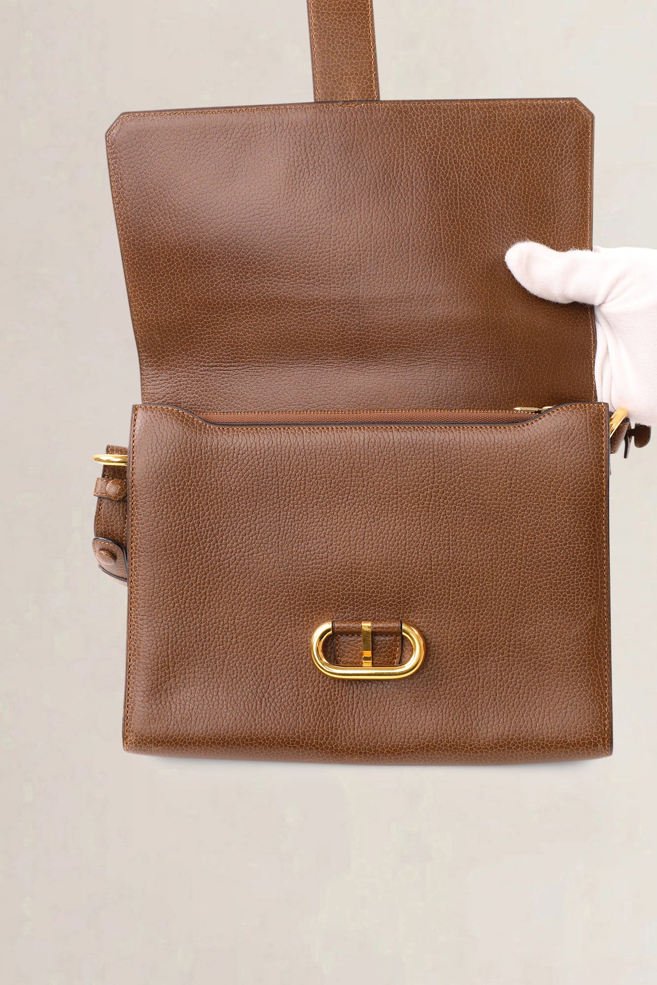 Delvaux Brown Leather Crossbody Bag