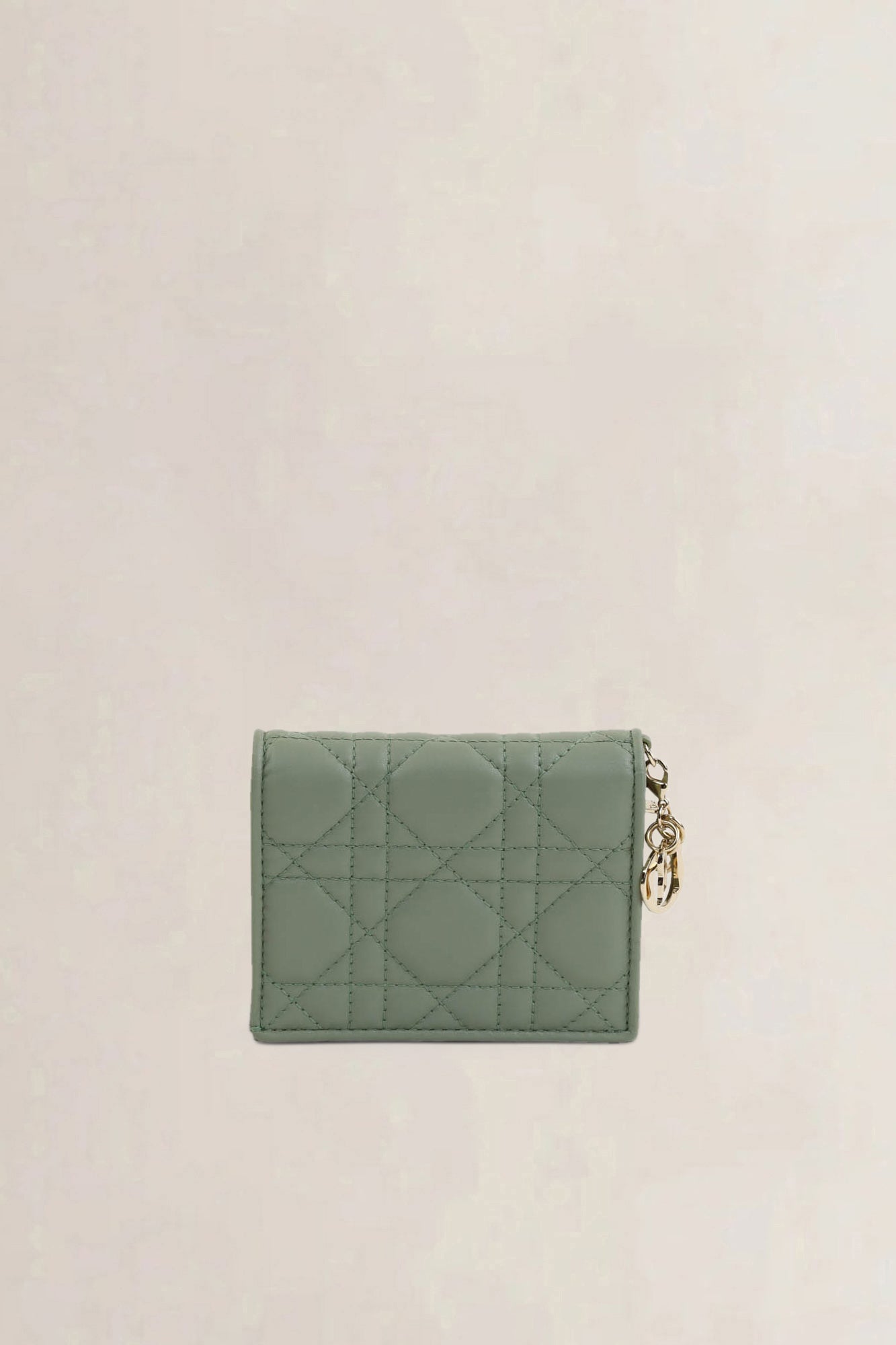 Christian Dior Green Mini Lady Wallet