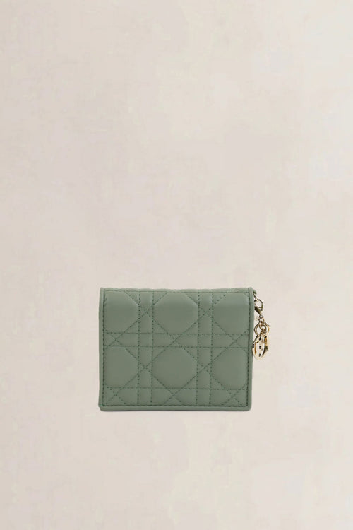 Christian Dior Green Mini Lady Wallet