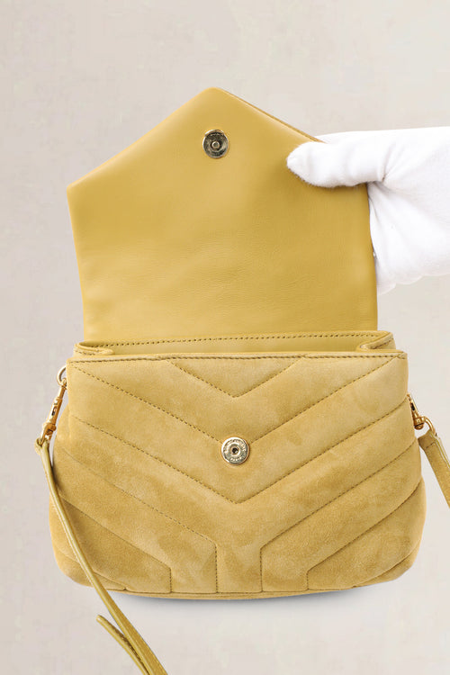 YSL Yellow Suède Loulou Toy Crossbody Bag