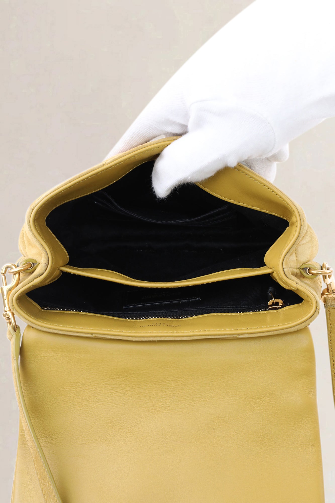 YSL Yellow Suède Loulou Toy Crossbody Bag
