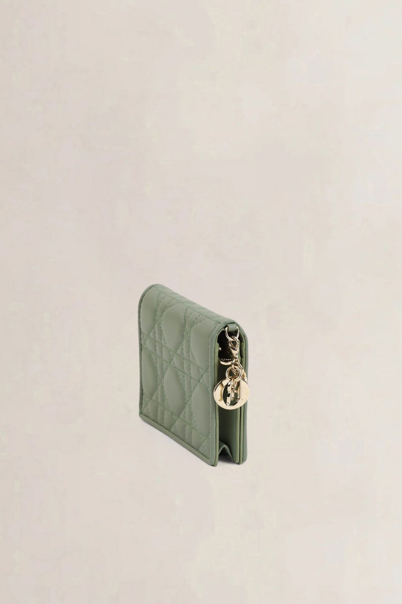 Christian Dior Green Mini Lady Wallet