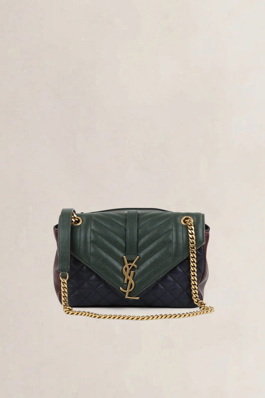 YSL Tricolor College Crossbody Bag
