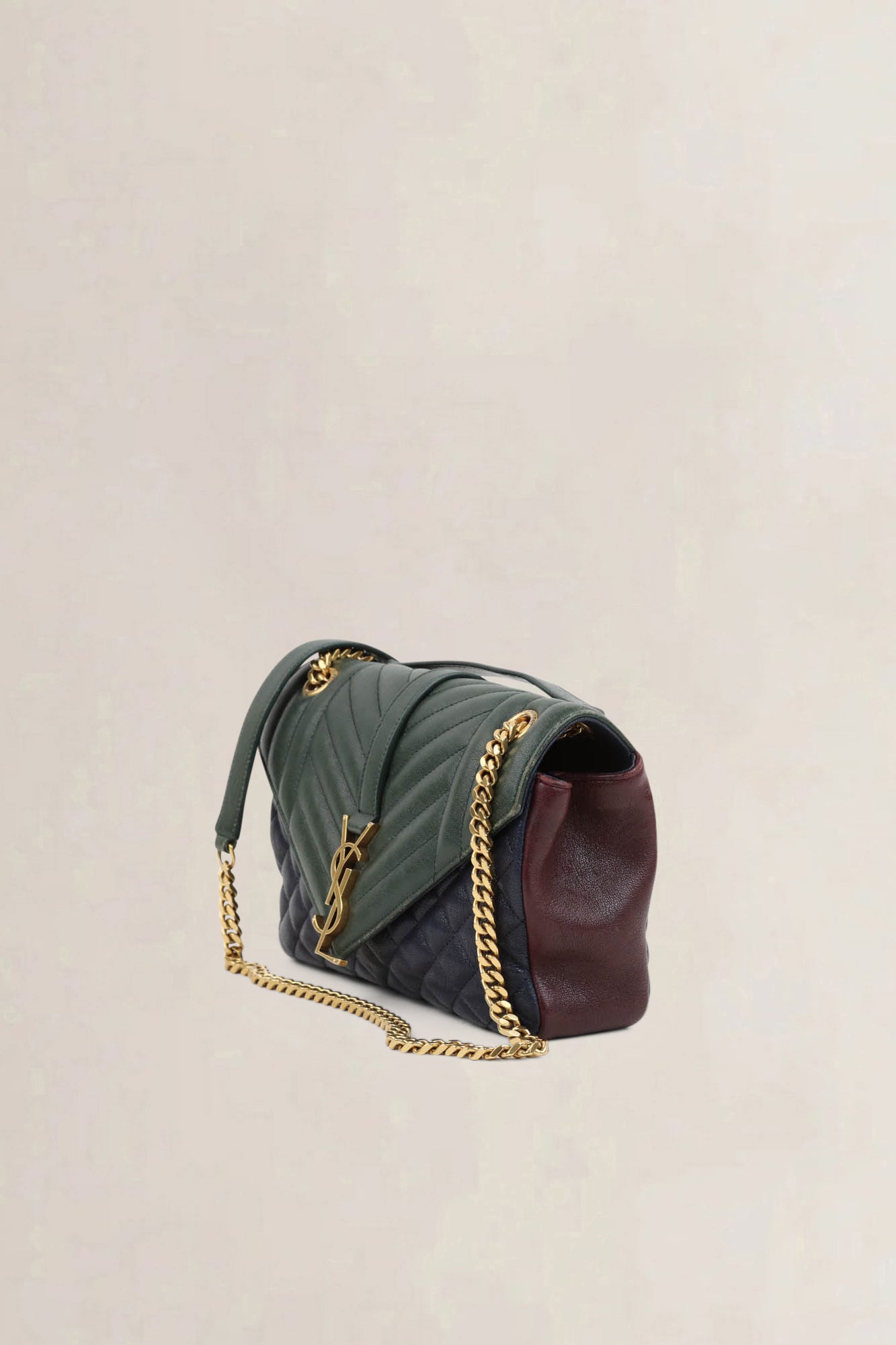 YSL Tricolor College Crossbody Bag