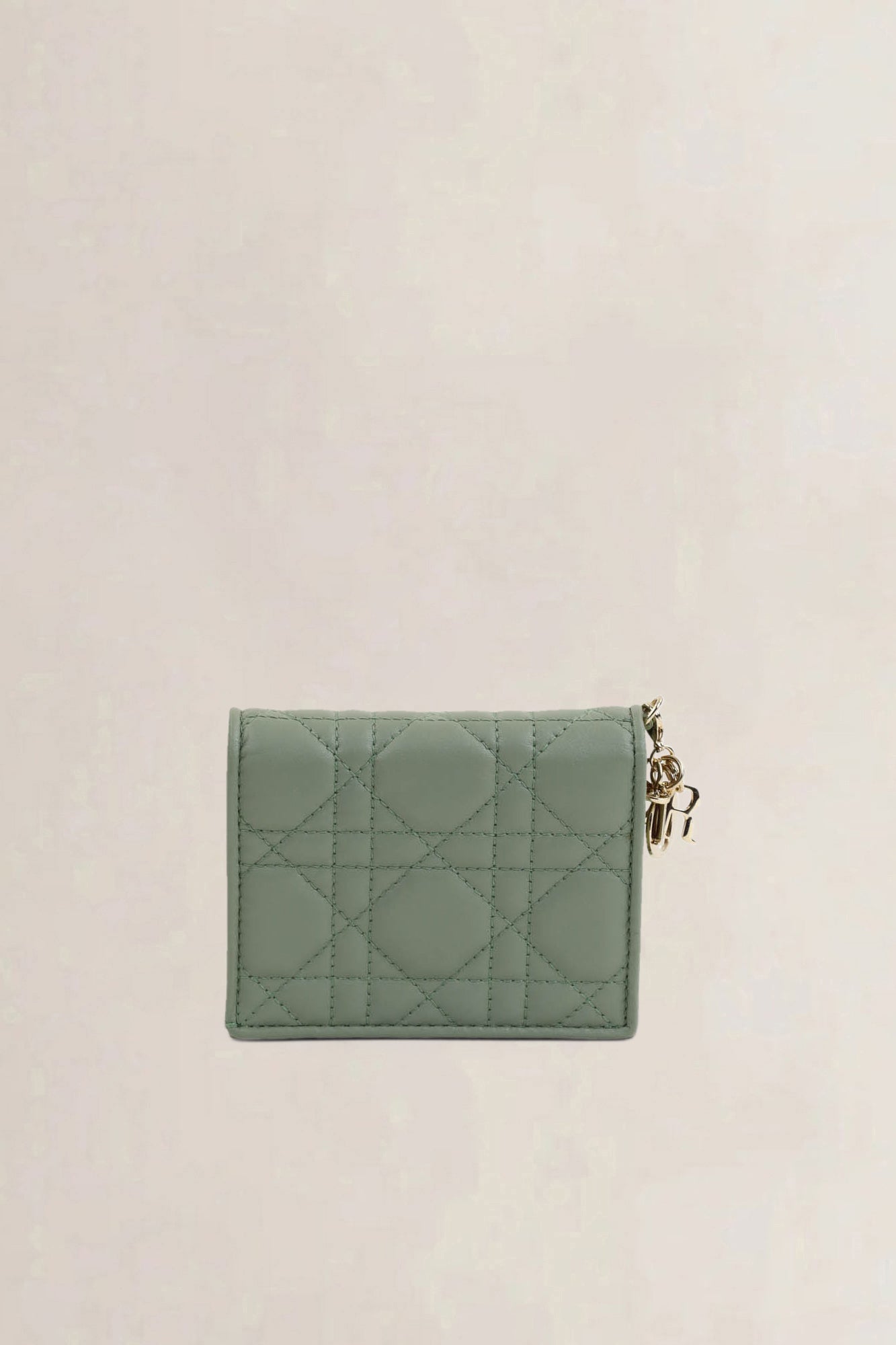 Christian Dior Green Mini Lady Wallet