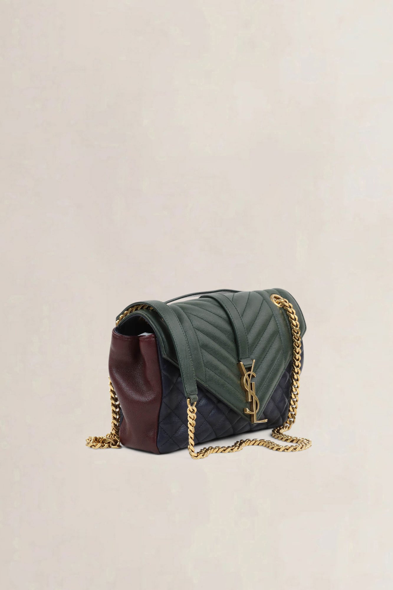 YSL Tricolor College Crossbody Bag